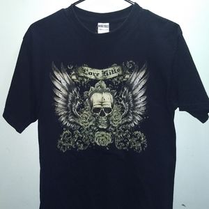 love kills Shirts - LOVE KILLS T-SHIRT - Skull Tee Shirt love kills Shirts - LOVE KILLS T-SHIRT - Skull Tee Shirt